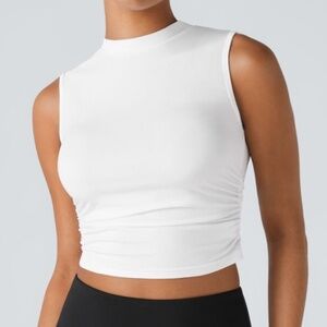 Halara Ruched Skinny Cropped Casual Tank Top
